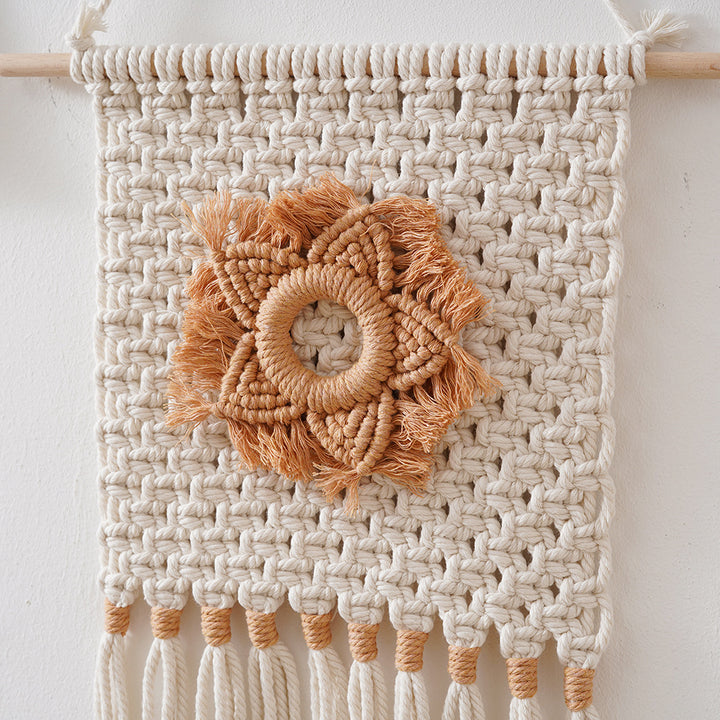 Macrame Floral Wall Hanging Decor