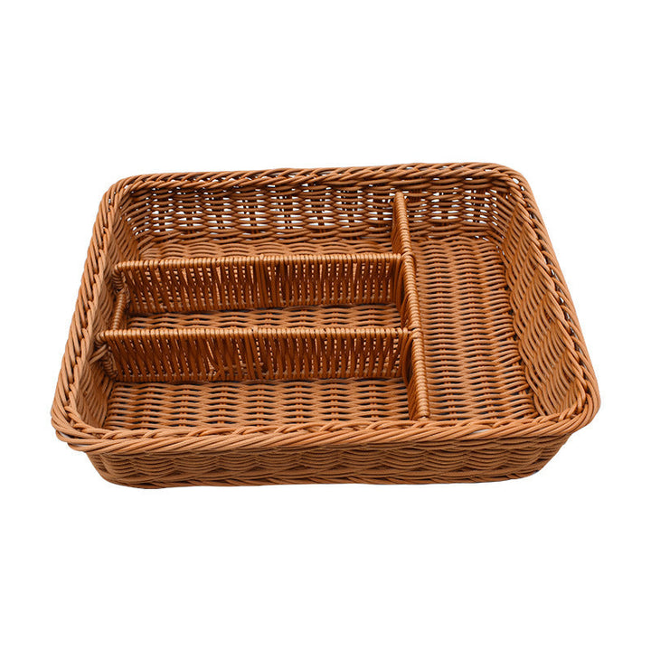 Multi-Compartment Woven Organizer Tray