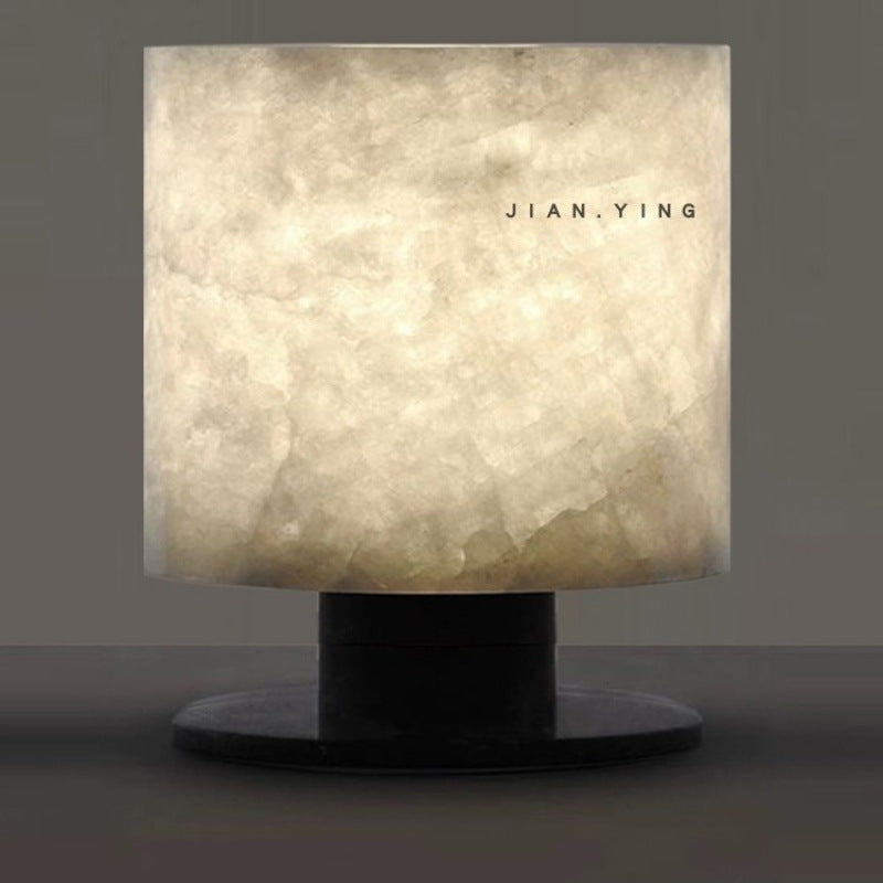 Contemporary natural stone table lamp