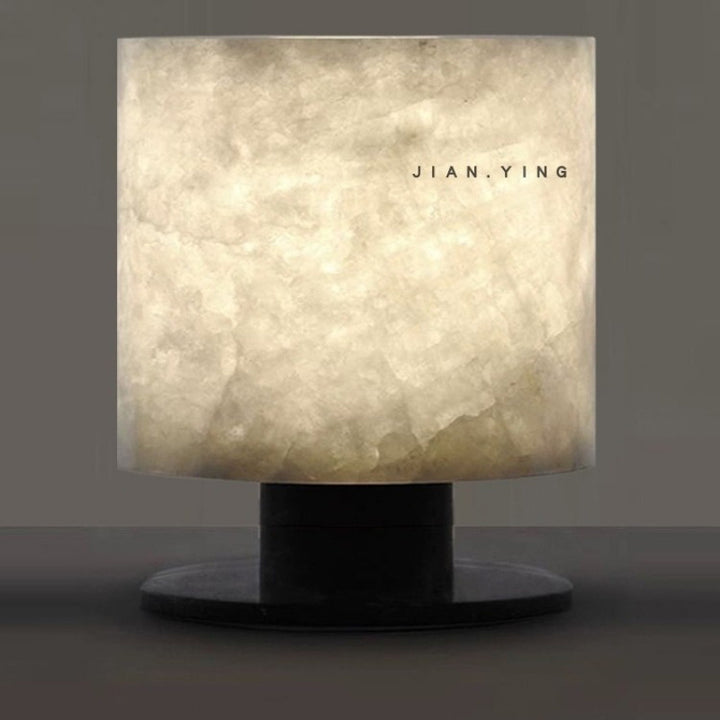 Contemporary natural stone table lamp