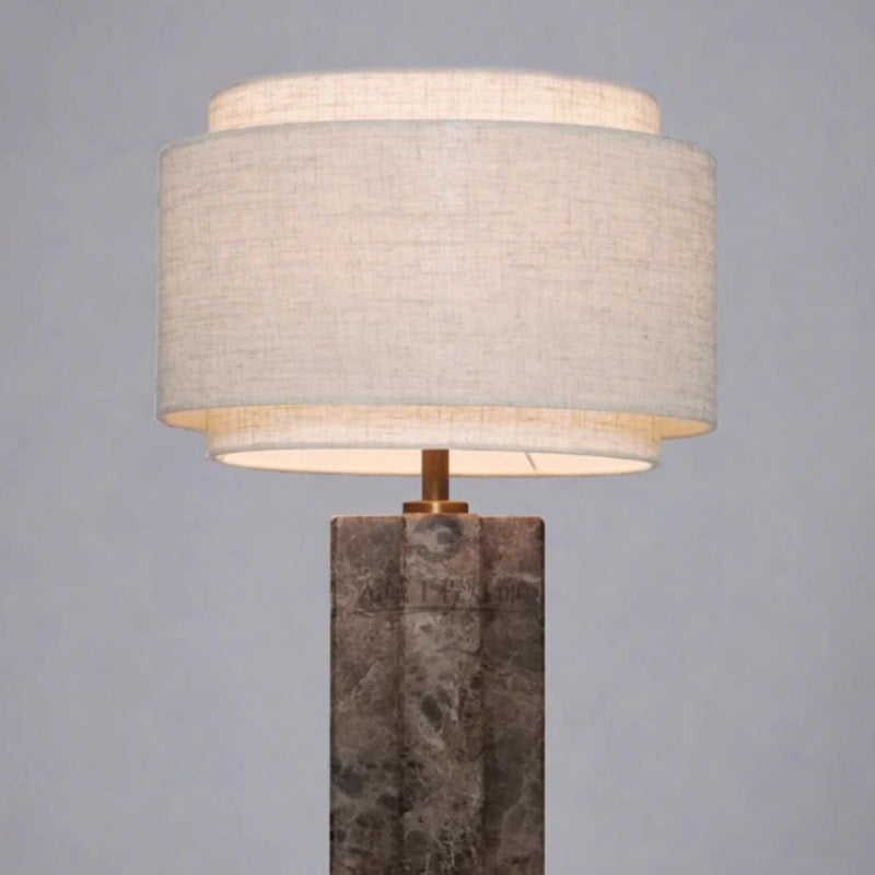 Contemporary stone table lamp