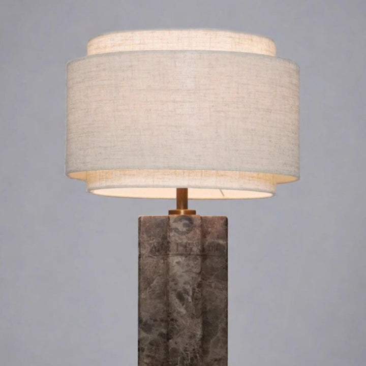 Contemporary stone table lamp