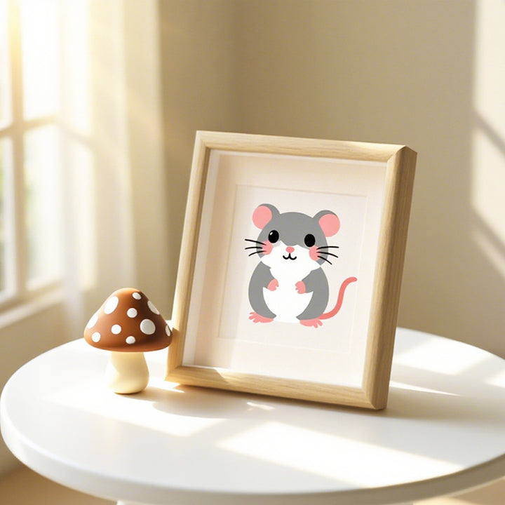Whimsical Mouse Illustration Picture Frame