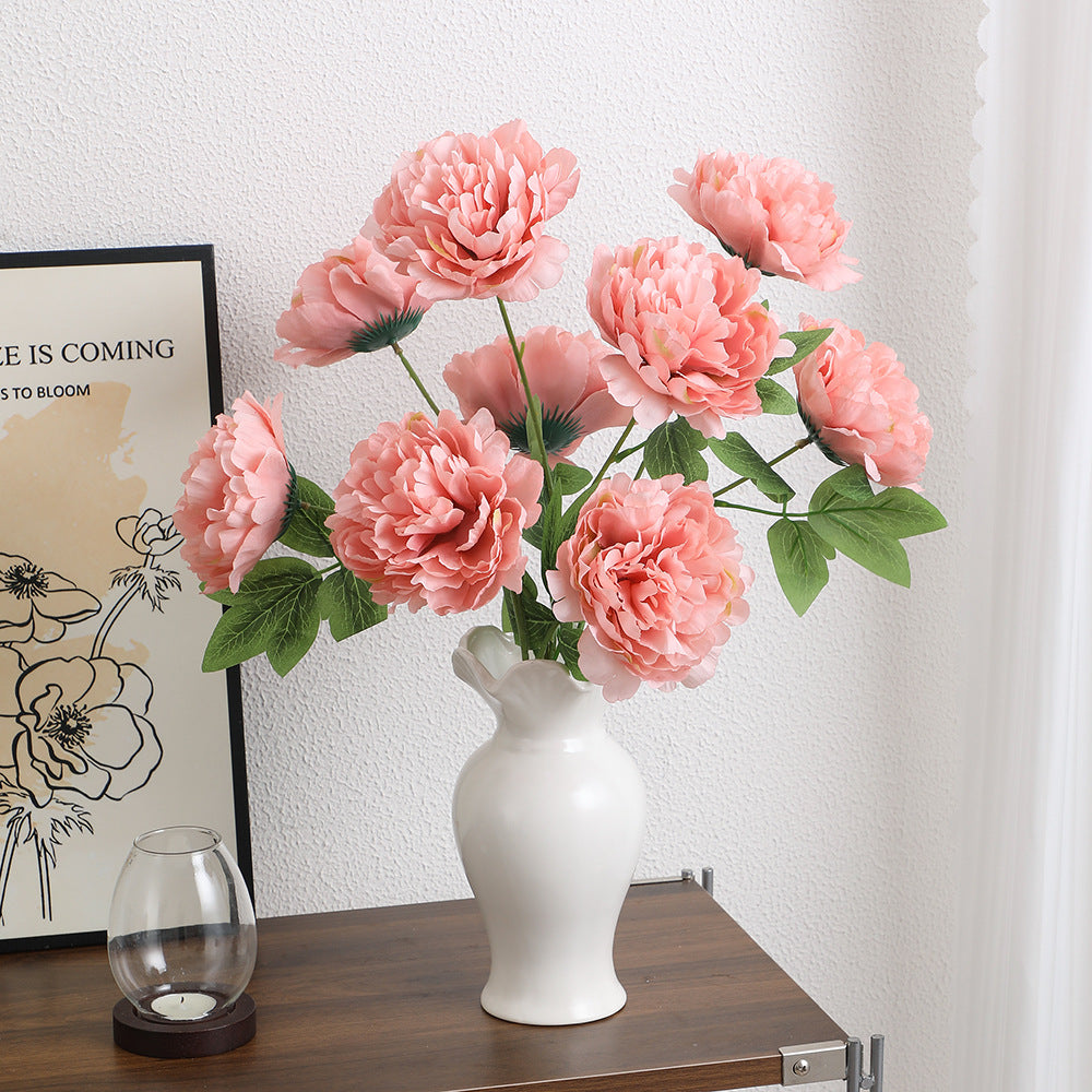Elegant Artificial Peony Bouquet