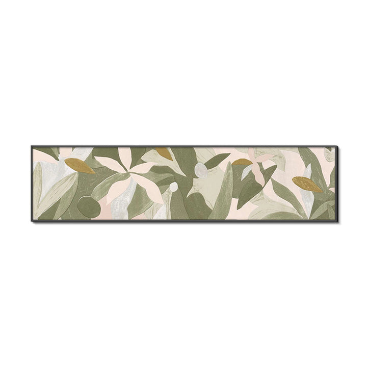 Botanical-Themed Abstract Wall Mural