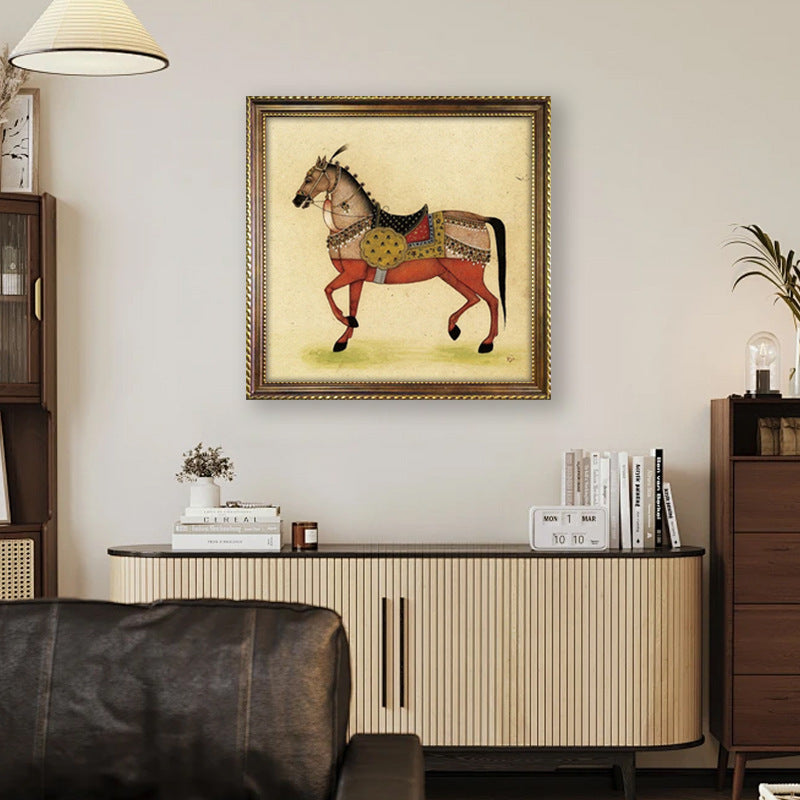 Framed Artistic Horse Illustration