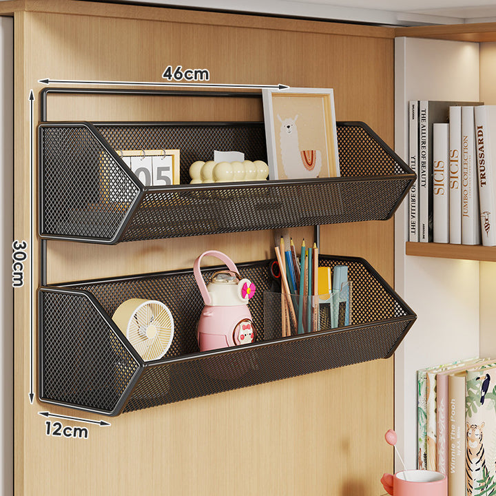 Clip-On Mesh Cabinet Edge Storage Basket Organizer