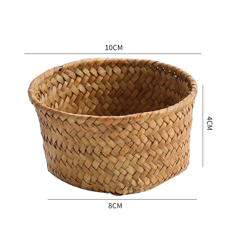 Handwoven Natural Fiber Decorative Storage Basket