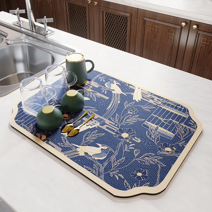 Vintage Mosaic Kitchen Counter Mat