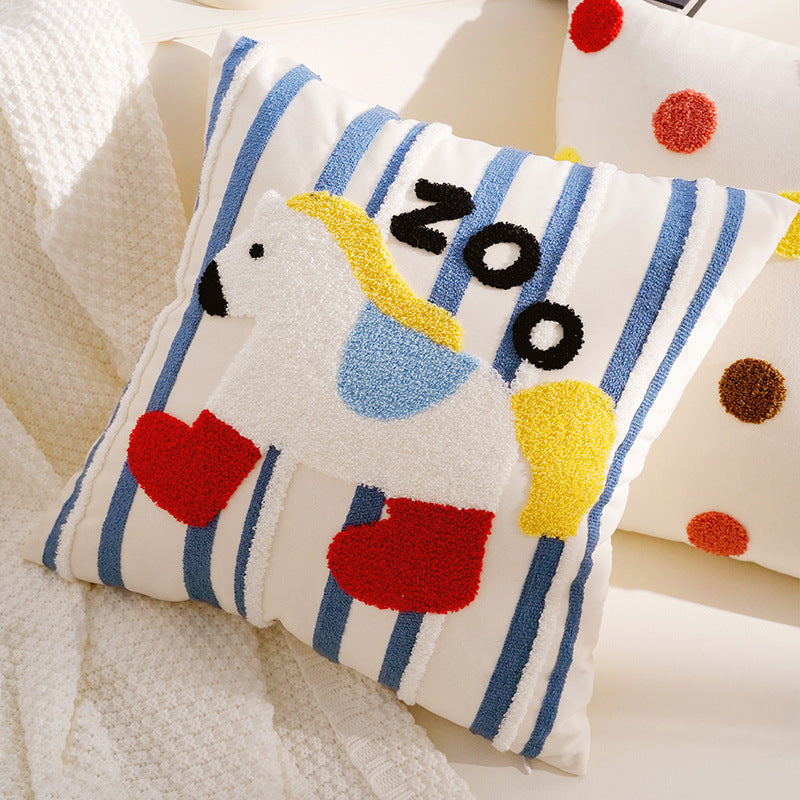 Artistic Animal-Themed Decorative Lumbar Pillow