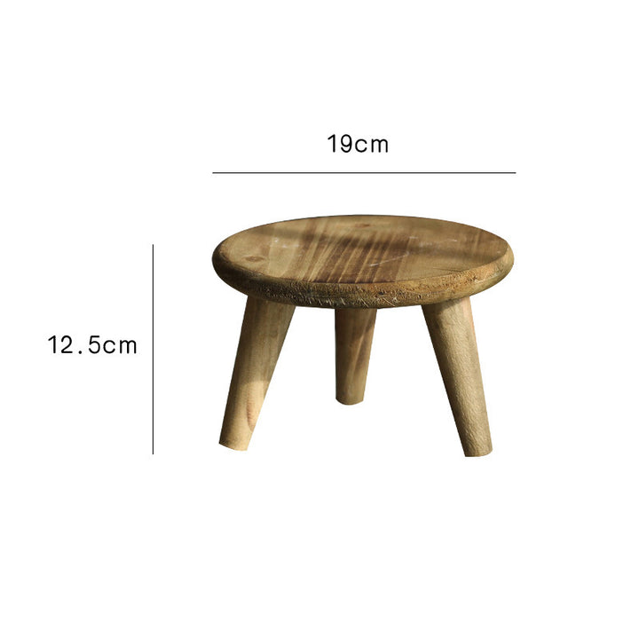 Stylish side table made of natural wood