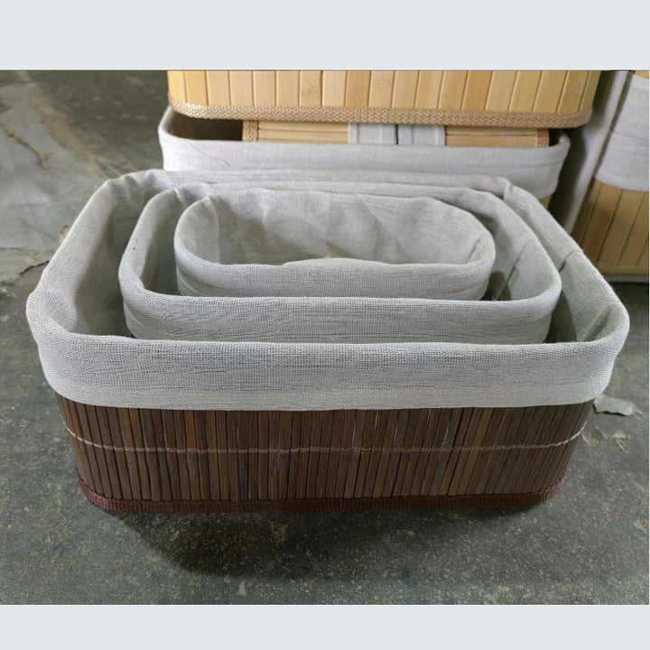 Elegant Storage Baskets Made of Natural Bamboo