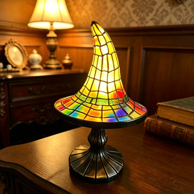 Colored Glass Mosaic Puppy Nightstand Lamp