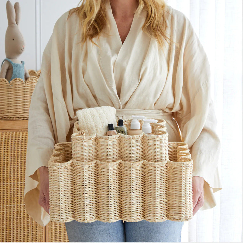 Playful storage basket in flower design