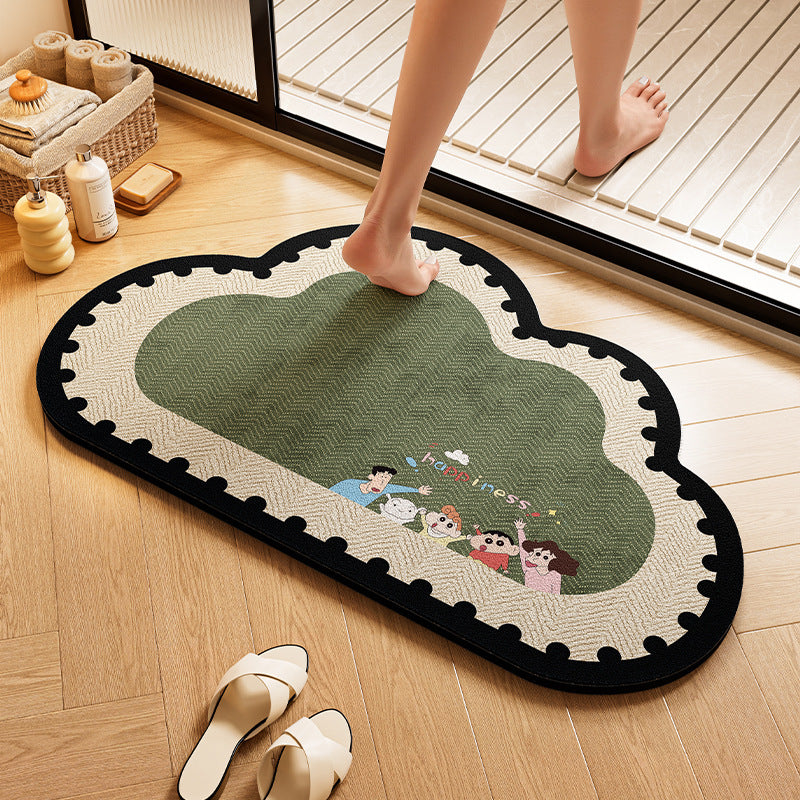 Playful Dog-Themed Bath Rug