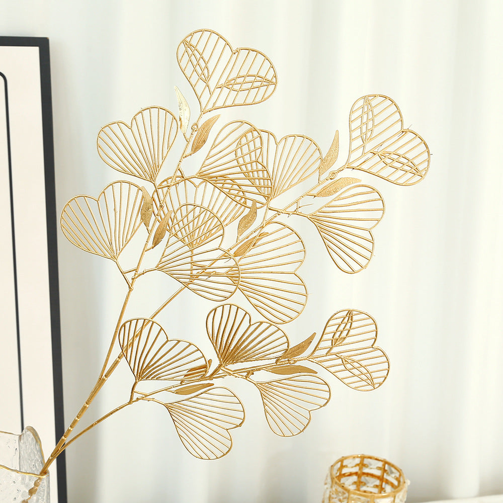 Elegant Metal Leaf Decoration