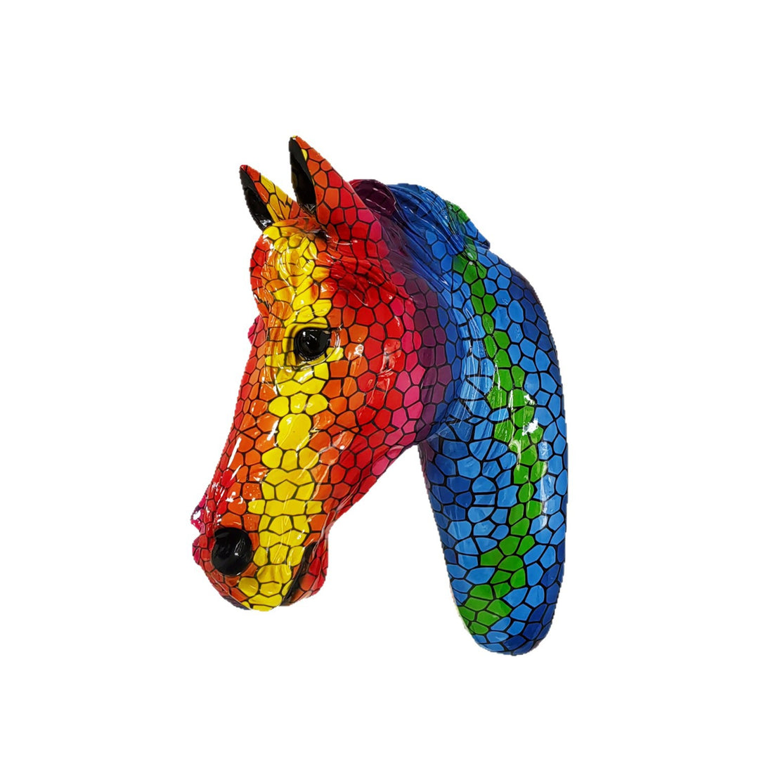 Decorative horse head sculpture
