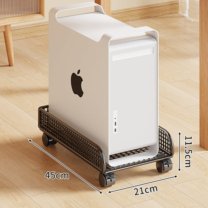 Mobile Adjustable CPU Tower Stand with Locking Swivel Casters