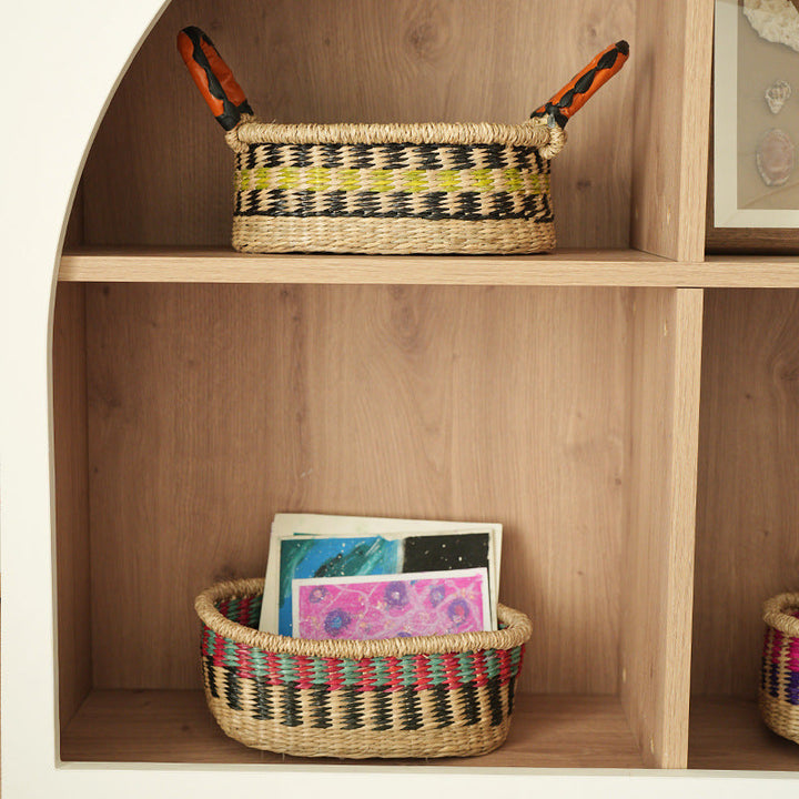 Handmade storage basket made of natural materials