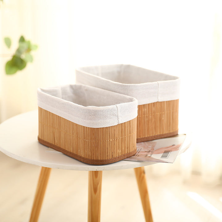 Elegant Storage Baskets Made of Natural Bamboo