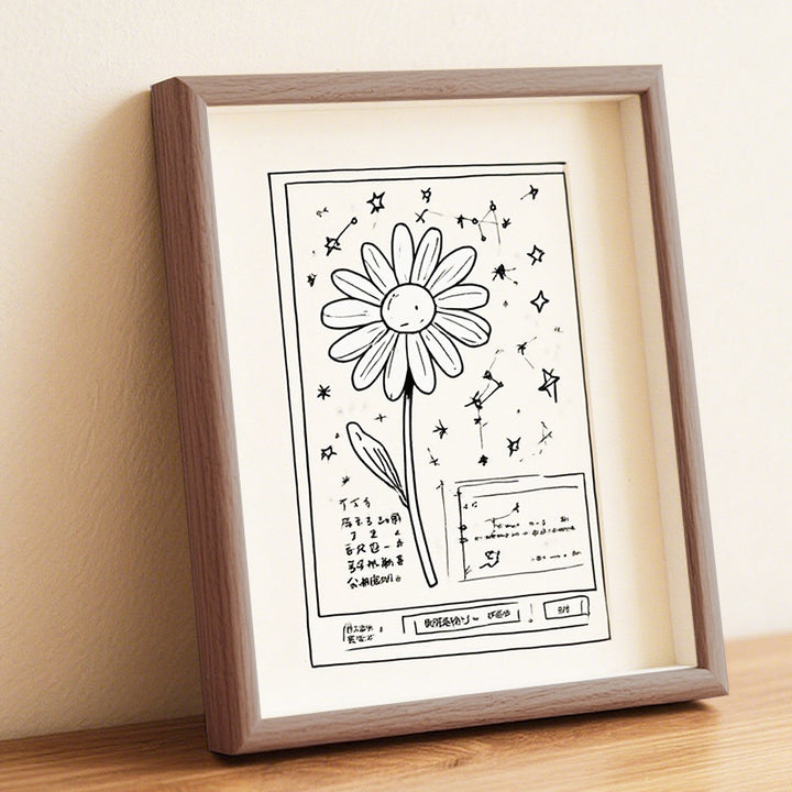 Whimsical Floral Illustration Frame