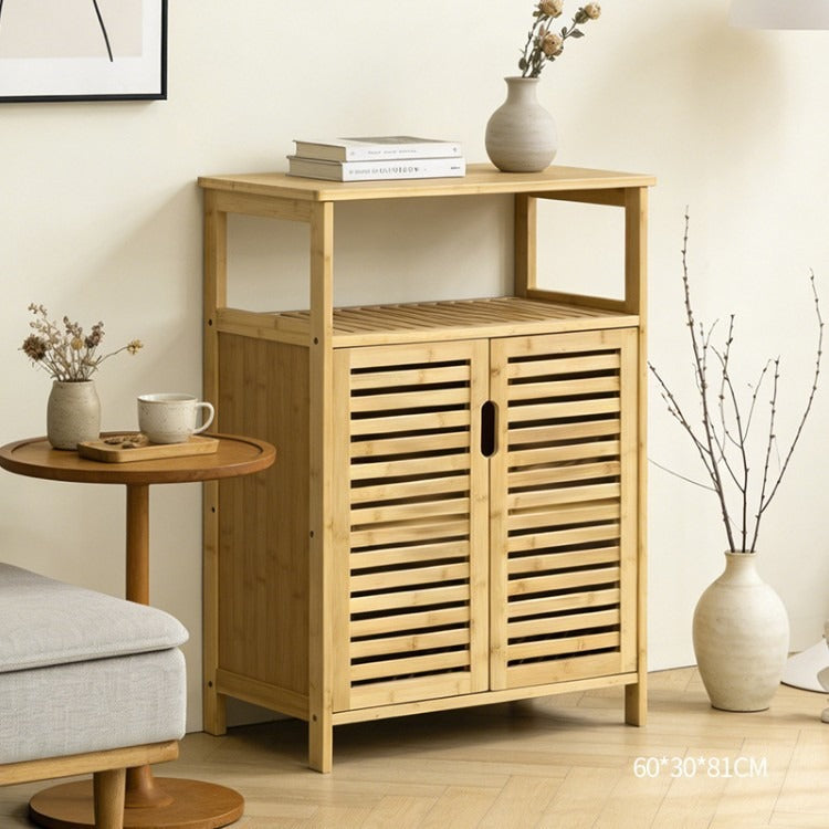 Laundry shelf with baskets