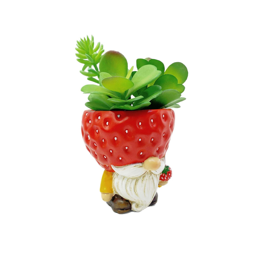 Original flower pot figure with gnome motif