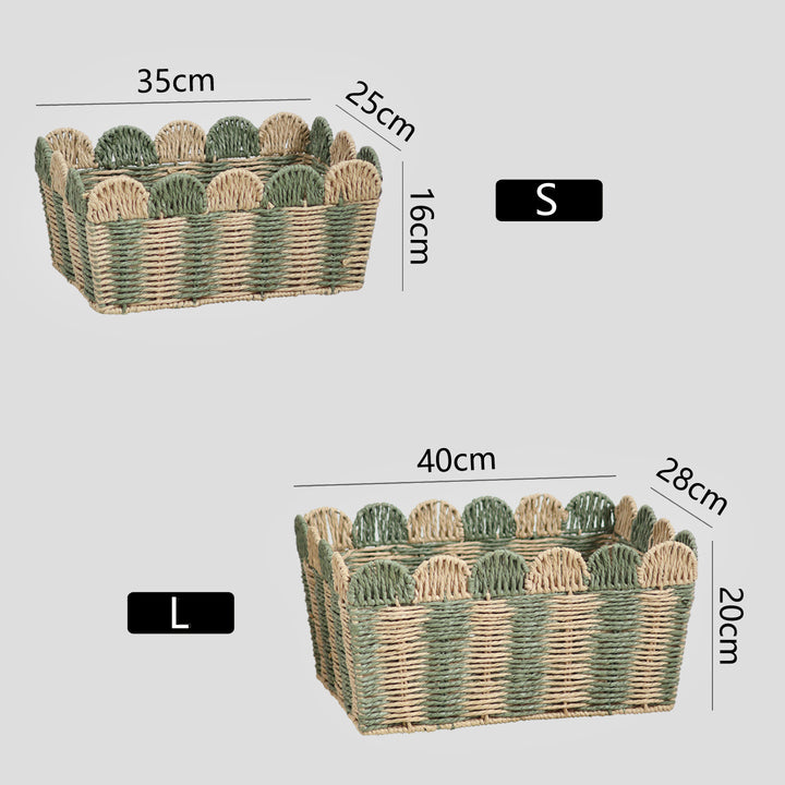 Handcrafted decorative basket with wave edge