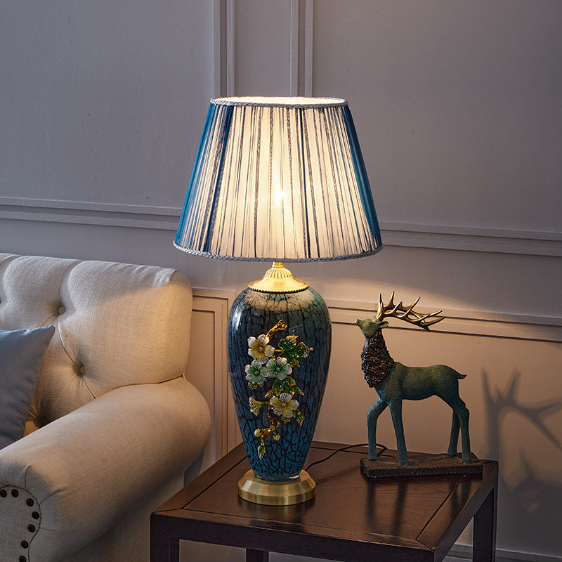 Ornate flower table lamp