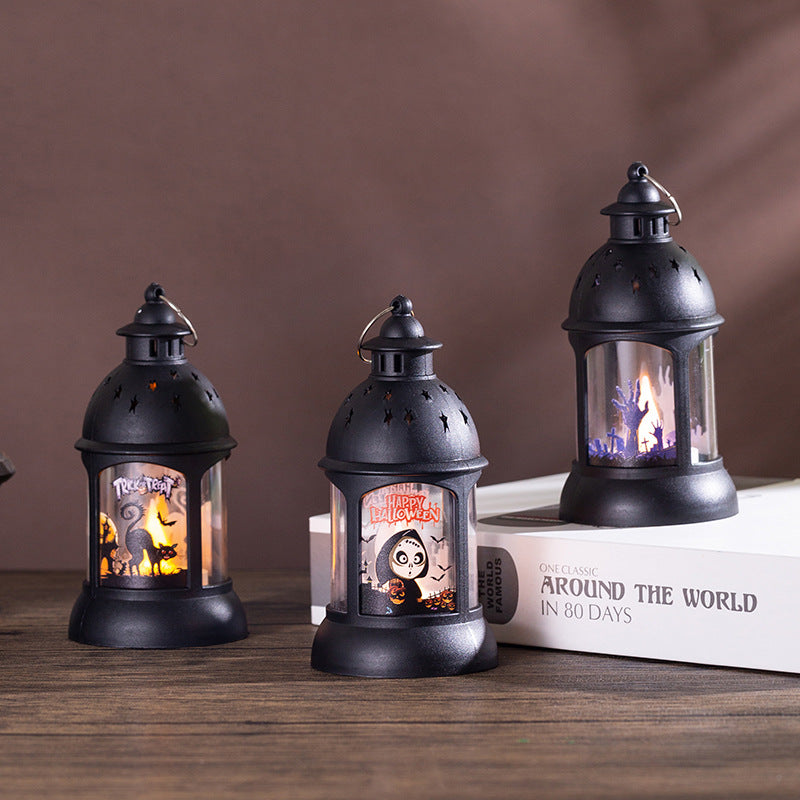 Decorative lantern with Halloween motif