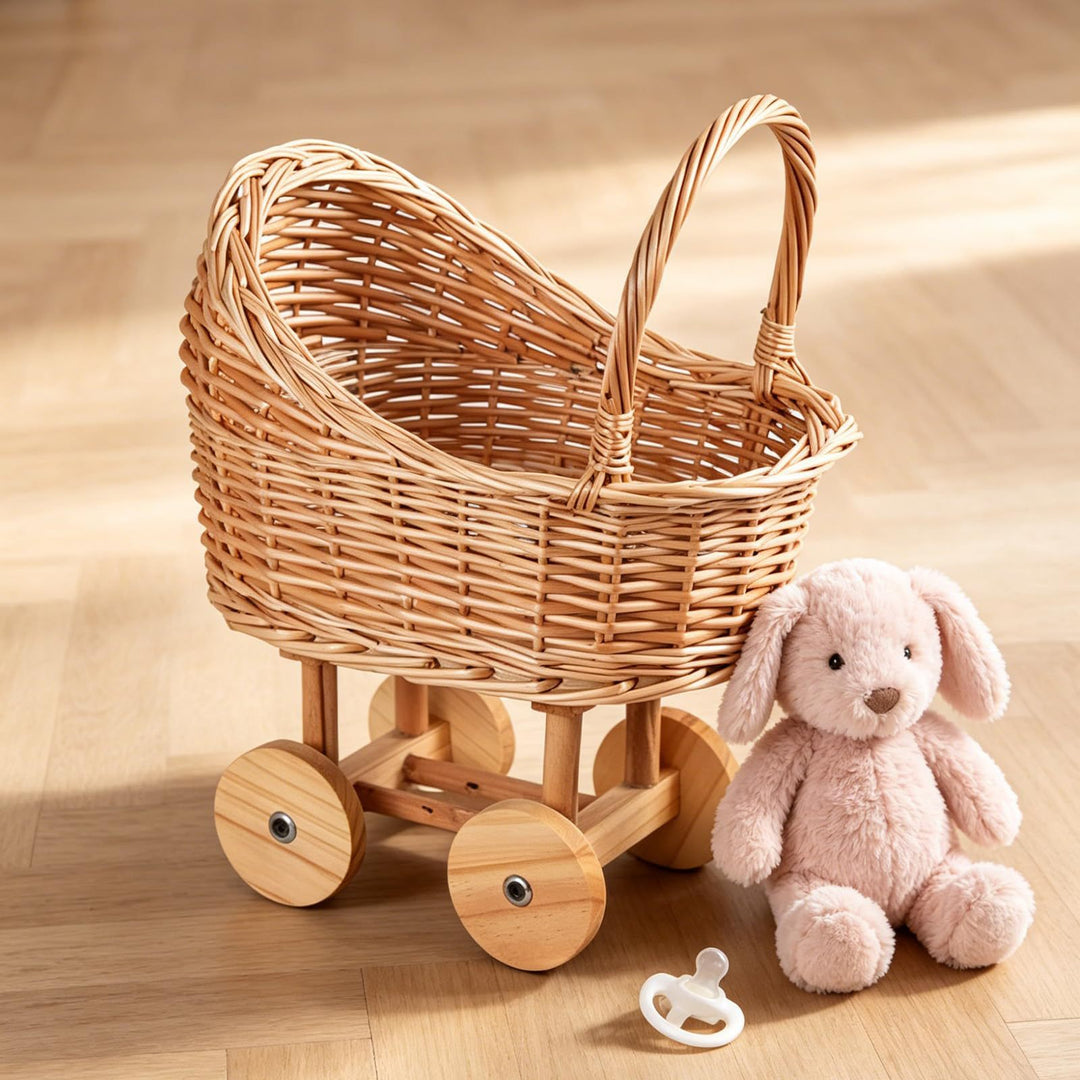 Playful Flower Basket On Wheels