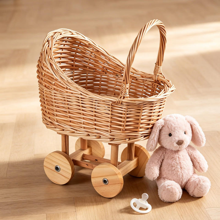Playful Flower Basket On Wheels