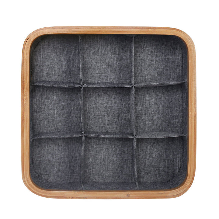 Decorative storage basket with compartments