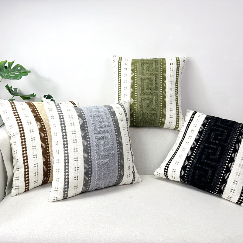 Textured Geometric Throw Pillow
