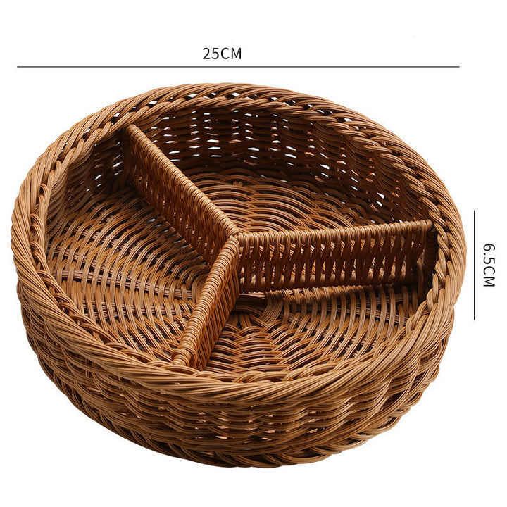 Multi-Compartment Woven Serving Tray