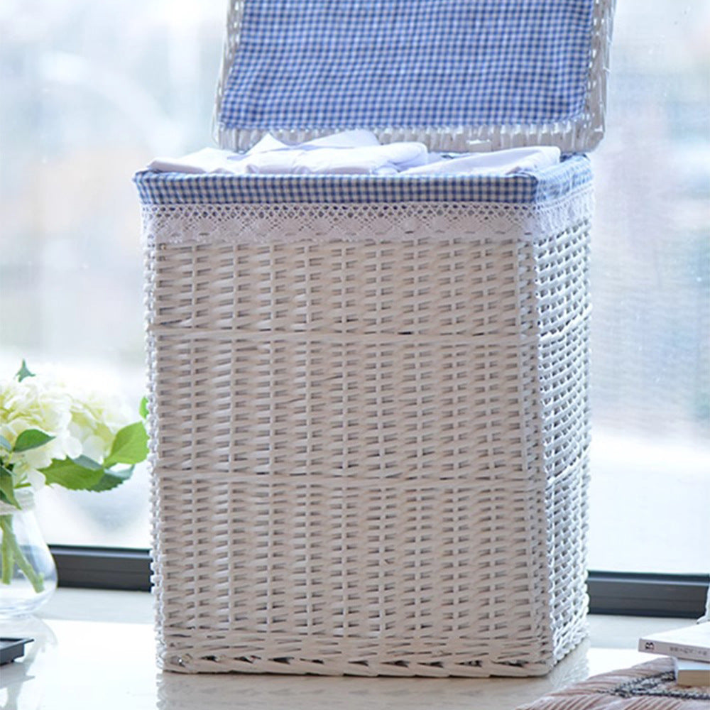 High-quality laundry basket with elegant fabric lining