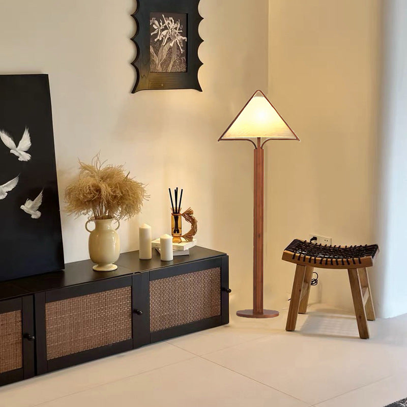 Minimalist wooden floor lamp