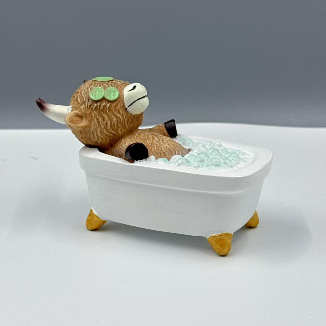 Duck figure in stylish relaxation bath