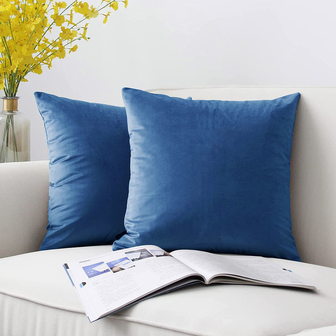 Plush Velvet Lumbar and Square Throw Pillow Covers