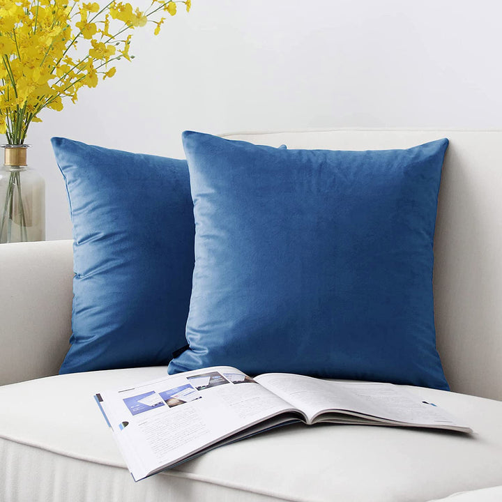Plush Velvet Lumbar and Square Throw Pillow Covers