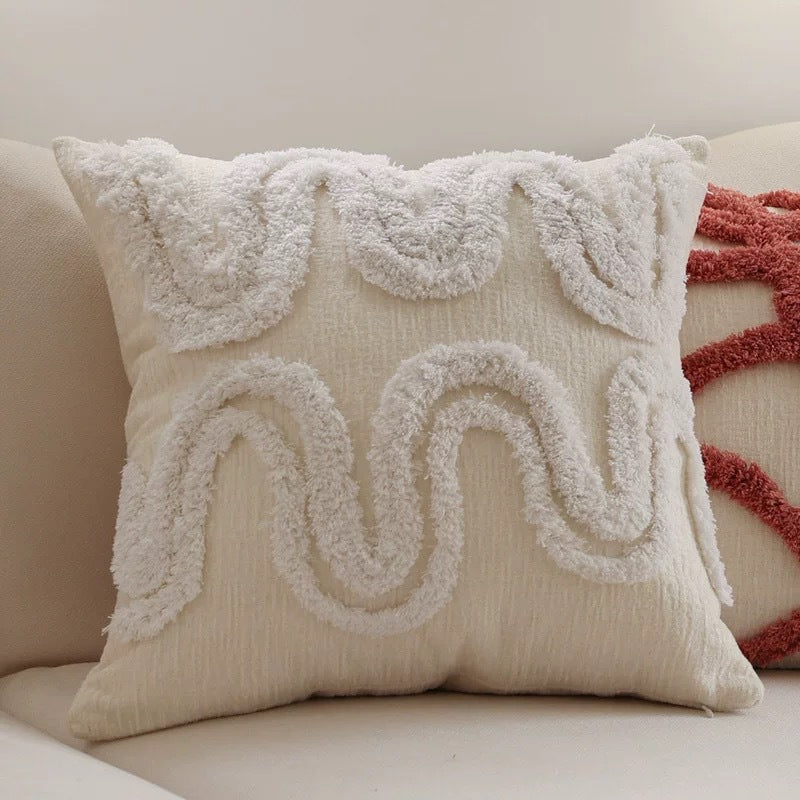 Textured Geometric Accent Pillow