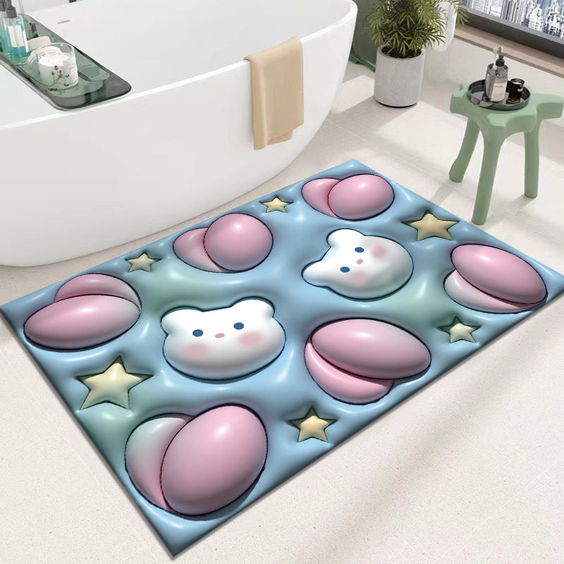 Cute Cartoon Cat Shape Bath Mat