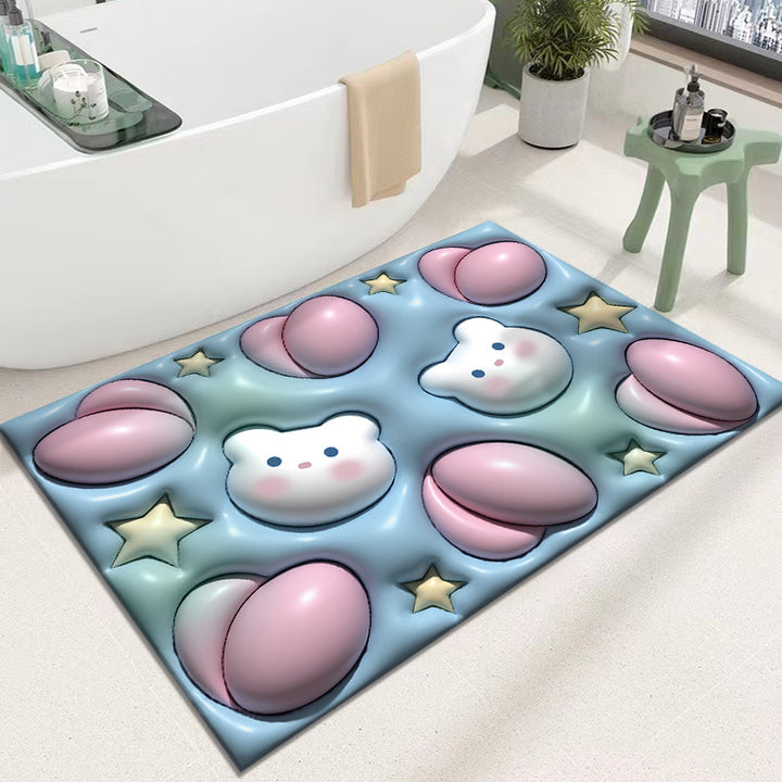 Cute Cartoon Cat Shape Bath Mat
