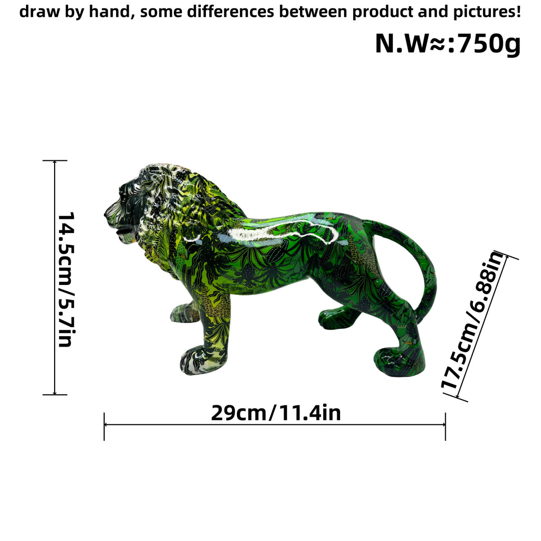 Artistically designed lion figure