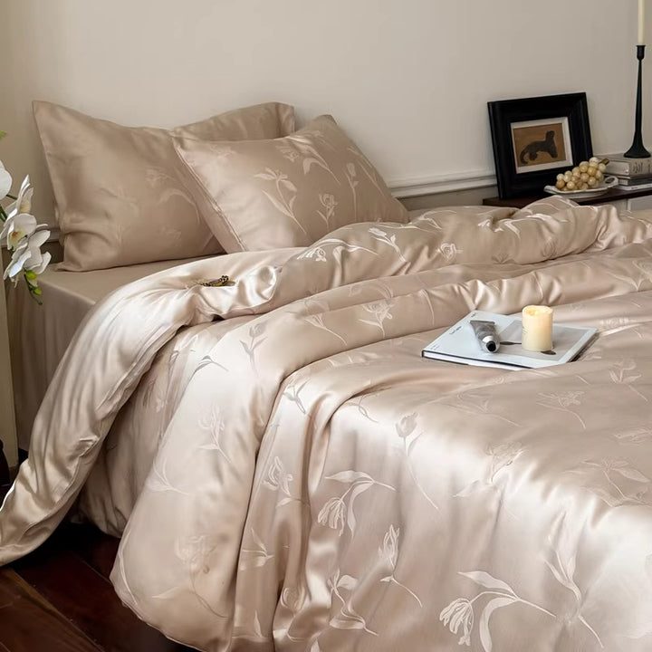 Luxurious Woven Cotton Duvet Cover Set
