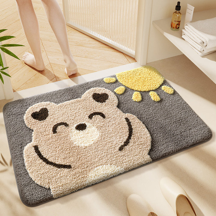 Cat-Themed Plush Bath Mat