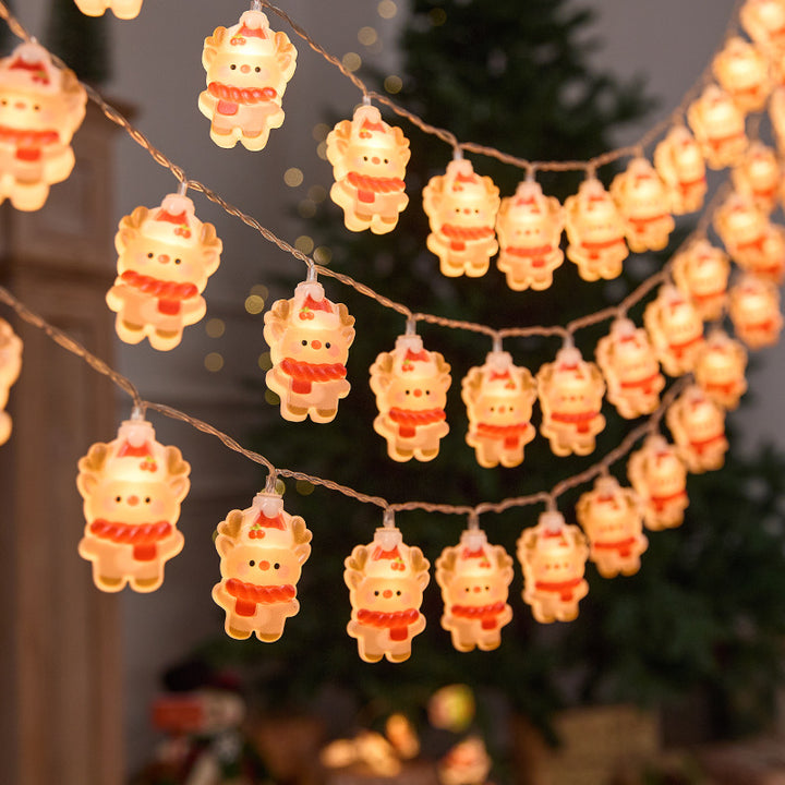 Festive sheep-shaped warm LED fairy lights