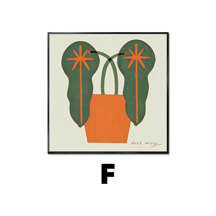 Abstract Plant-Themed Art Print