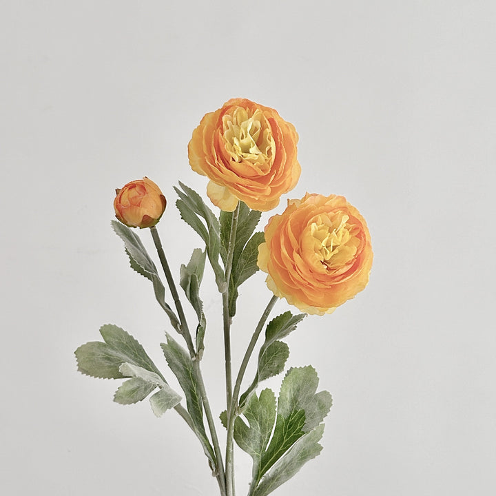 Realistic Faux Ranunculus Floral Arrangement