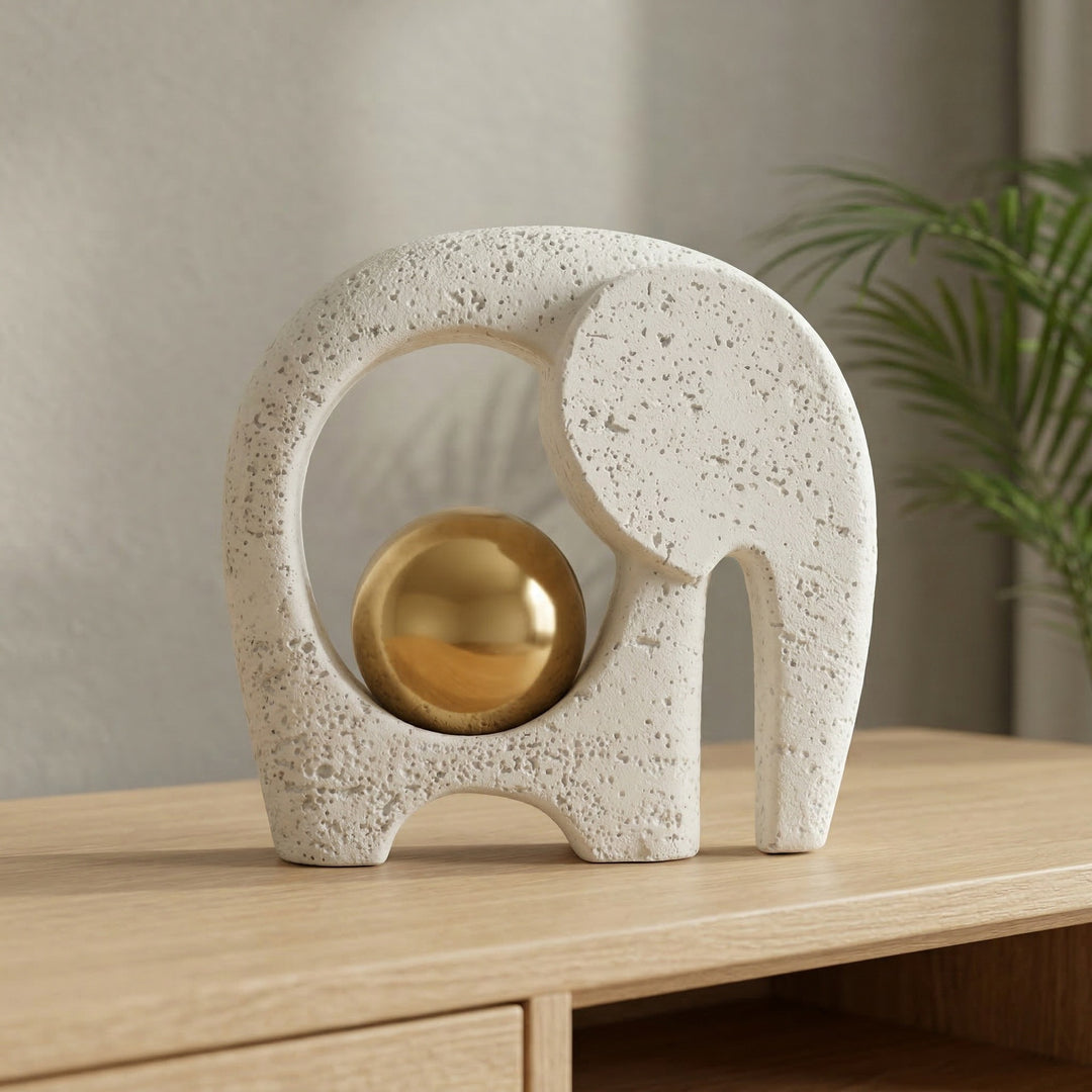 Modern Minimalist Elephant Sculpture